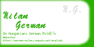 milan german business card